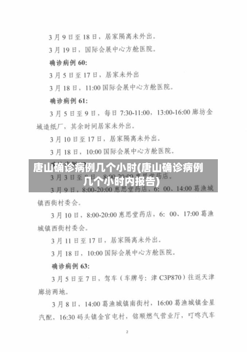 唐山确诊病例几个小时(唐山确诊病例几个小时内报告)-第2张图片