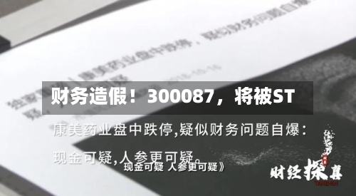 财务造假！300087，将被ST-第1张图片