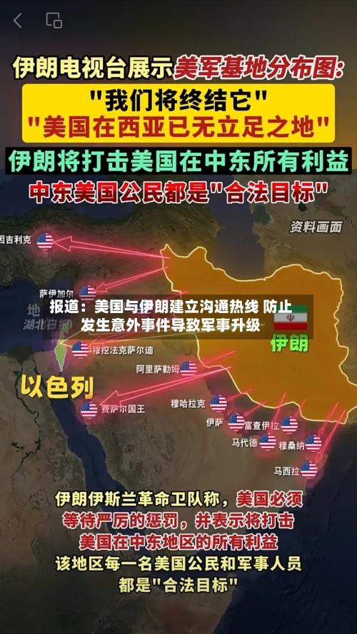 报道：美国与伊朗建立沟通热线 防止发生意外事件导致军事升级-第1张图片